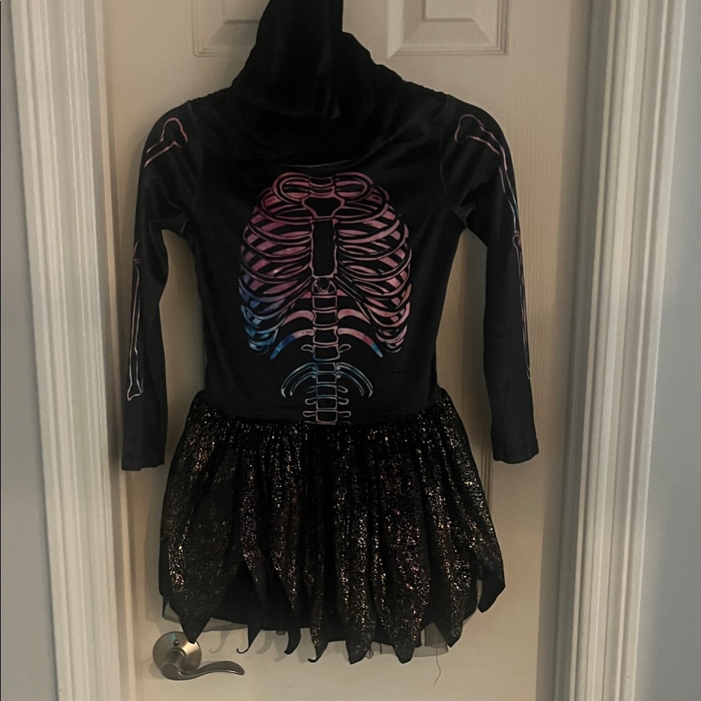 Colorful Skeleton Kids Costume with Hood